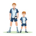 Father and son soccer team