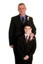 Father with son in suits Royalty Free Stock Photo