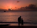 Father and Son At Sunset Royalty Free Stock Photo