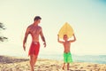 Father and Son Surfing