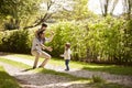 Father And Sons Going For Walk In Summer Countryside Royalty Free Stock Photo