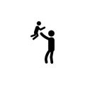 the father throws the child icon.