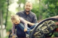 Father travels with daughter Royalty Free Stock Photo