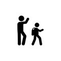 Father walk student icon. Element of back to school illustration icon. Signs and symbol collection icon for websites, web design,