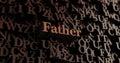 Father - Wooden 3D rendered letters/message