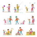 Fatherhood Elements Set Royalty Free Stock Photo