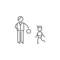 Fatherhood, family icon. Element of family life icon. Thin line icon for website design and development, app development. Premium