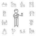 Fatherhood, feed baby icon. Family life icons universal set for web and mobile Royalty Free Stock Photo