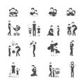 Fatherhood Icon Set Royalty Free Stock Photo