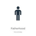 Fatherhood icon vector. Trendy flat fatherhood icon from kids and baby collection isolated on white background. Vector