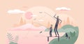 Fatherhood scene with father and son quality fishing time tiny person concept