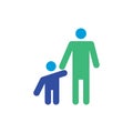 Fatherhood vector icon design template