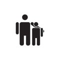 Fatherhood vector icon design template