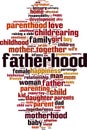 Fatherhood word cloud Royalty Free Stock Photo