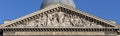 The Fatherland crowning the heroic and civic virtues. Pediment of Pantheon in Paris