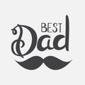 Fathers Day Background. Best Dad Vector Illustration