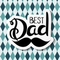 Fathers Day Background. Best Dad Vector Illustration