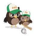 Fathers day baseball owl