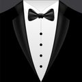 Fathers day bowtie vector man tuxedo black silhouette event graphic illustration gentleman. Royalty Free Stock Photo