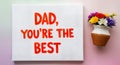 Fathers day canvas art with flowers Royalty Free Stock Photo
