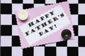 Fathers Day Card on Chessboard - Stock Photo Royalty Free Stock Photo