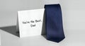 Fathers day card with navy blue tie Royalty Free Stock Photo