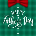 Fathers Day card of plaid  background and bow Royalty Free Stock Photo
