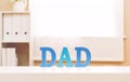 Fathers day celebration theme with DAD letters