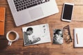 Fathers day concept. Office desk. Studio shot. Royalty Free Stock Photo