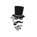 Fathers day. Gentleman`s man mask logo vector illustration. Smoking pape retro design template.