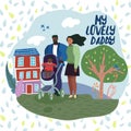 Fathers Day Greeting Card, Multiracial Parents