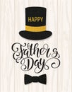 Fathers Day lettering. Props for photos with glitter texture. Summer holidays. Royalty Free Stock Photo