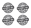 Fathers day sale black grunge stamp set. Special offer 20, 30, 40, 50 percent off