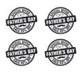 Fathers day sale black grunge stamp set. Special offer 25, 35, 45, 55 percent off