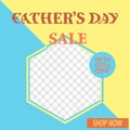 Fathers Day sale promotion design.