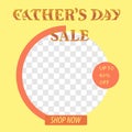 Fathers Day sale promotion design.