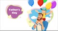 Fathers Day Surprise Party Cartoon Vector Concept Royalty Free Stock Photo