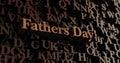 Fathers Day! - Wooden 3D rendered letters/message