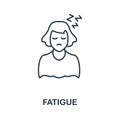 Fatigue icon. Simple illustration from coronavirus collection. Creative Fatigue icon for web design, templates