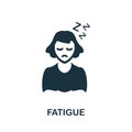 Fatigue icon. Simple illustration from coronavirus collection. Creative Fatigue icon for web design, templates, infographics and