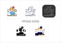 Fatigue icons set Royalty Free Stock Photo