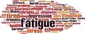 Fatigue word cloud Royalty Free Stock Photo