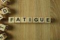 Fatigue word from wooden blocks