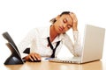Fatigued businesswoman Royalty Free Stock Photo