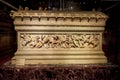 Fatih, Istanbul / Turkey - 01 30 2014: Great Alexander`s Sarcophagus in Istanbul Archaeology Museum. The sarcophagus has a battle Royalty Free Stock Photo
