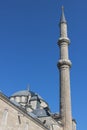 The Fatih mosque in Istanbul, Turkey. Fatih mosque in district of Istanbul. Ottoman minaret and dome.