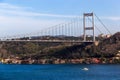 Fatih Sultan Mehmet bridge across a Bosphorus. Istanbul, Turkey Royalty Free Stock Photo
