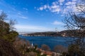 Fatih Sultan Mehmet bridge across a Bosphorus. Istanbul, Turkey Royalty Free Stock Photo