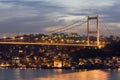 The Fatih Sultan Mehmet Bridge, Istanbul-Turkey Royalty Free Stock Photo
