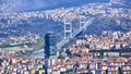 Fatih Sultan Mehmet Bridge. Istanbul,Turkey Royalty Free Stock Photo